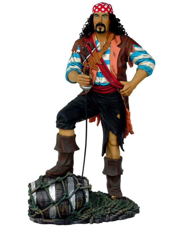 Statue Pirate 184cm Taille Reelle Sculpture Restaurant Parc Attraction