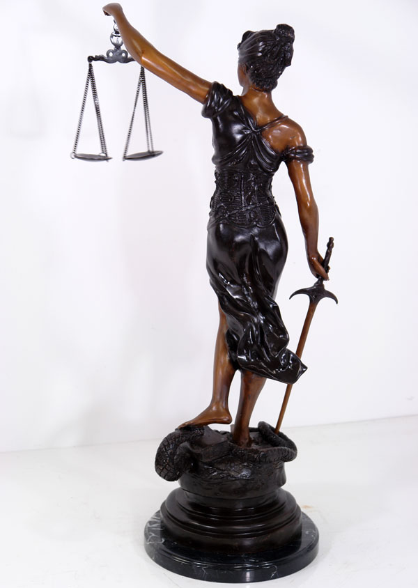 STATUE EN BRONZE 76cm DEESSE THEMIS JUSTICE AVEUGLE SCULPTURE CADEAU AVOCAT eBay
